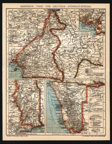 Landkarte anno 1909 kolonien - 1909,