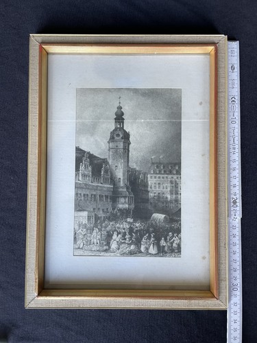 Stahlstich leipzig altes - stahlstich,
