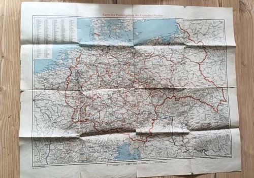 Karte der postleitgebiete des - postleitgebiete,